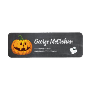 Halloween Chalkboard Little Pumpkin Etiket