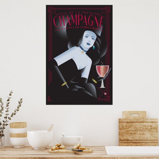 Halloween Champagne poster (Keuken)