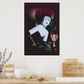 Halloween Champagnereclameposter Poster (Keuken)