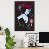 Halloween Champagnereclameposter Poster (Thuiskantoor)