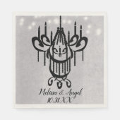 Halloween Chandelier en Lights Greystone Wedding Servet (Voorkant)