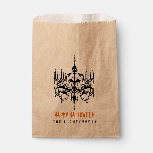 Halloween Chandelier Favor Treat Bags Bedankzakje (Voorkant)