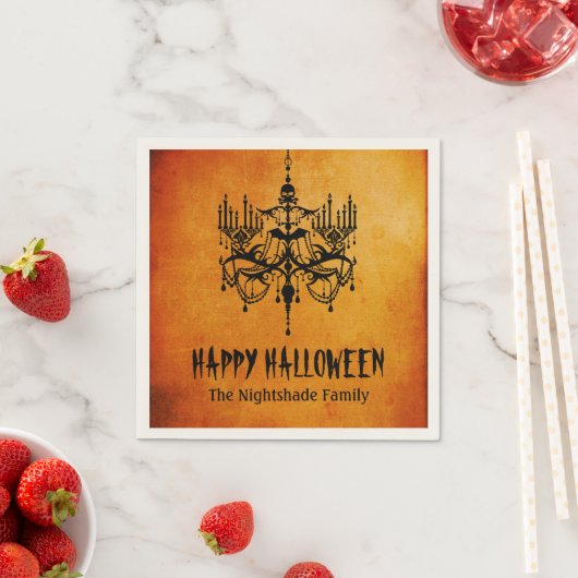 Halloween Chandelier Paper Napkins Servetten (Insitu)