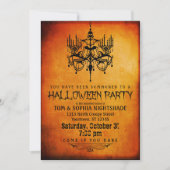 Halloween Chandelier Party Invitation Kaart (Voorkant)