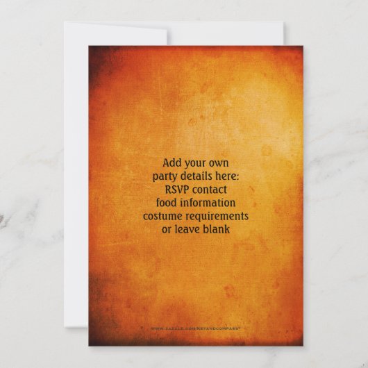 Halloween Chandelier Party Invitation Kaart (Achterkant)