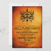 Halloween Chandelier Party Invitation