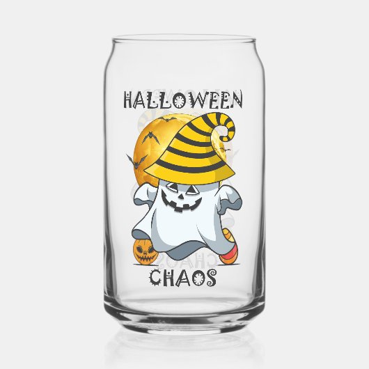 Halloween Chaos Blikvorm Glas (Achterkant)