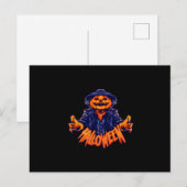 Halloween character jack o lantern terror briefkaart (Voorkant / Achterkant)
