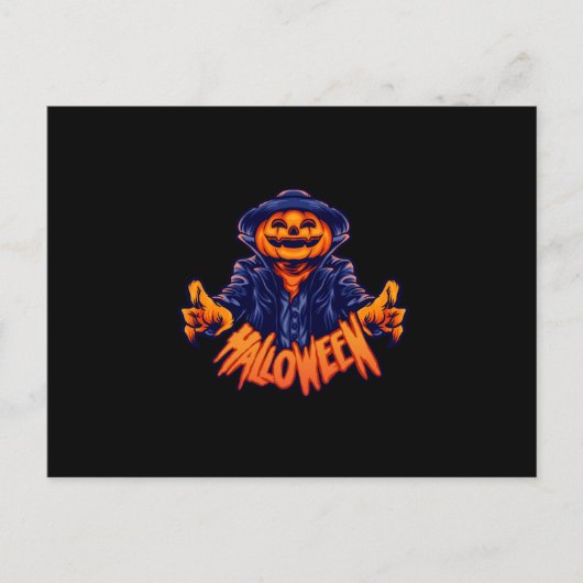 Halloween character jack o lantern terror briefkaart (Voorkant)
