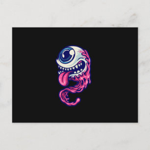 Halloween character one eye briefkaart