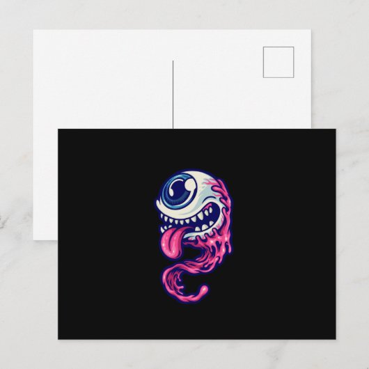 Halloween character one eye briefkaart (Voorkant / Achterkant)