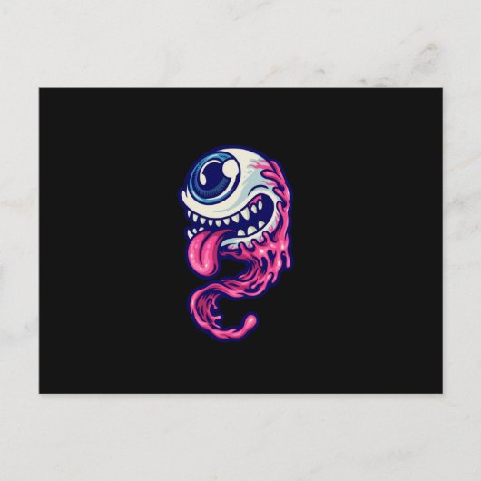 Halloween character one eye briefkaart (Voorkant)