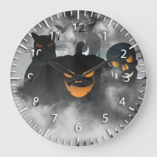 Halloween Characters and Icons Round Wall Clock Grote Klok