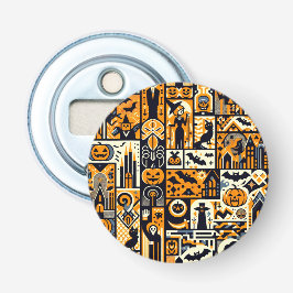 Halloween Characters Button Flesopener