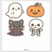 Halloween Characters � Ghost, Pumpkin, Black Cat & Sticker (Vel)