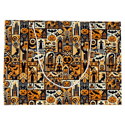 Halloween Characters Groot Cadeauzakje (Achterkant)