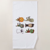 Halloween Characters Strandlaken (Voorkant)