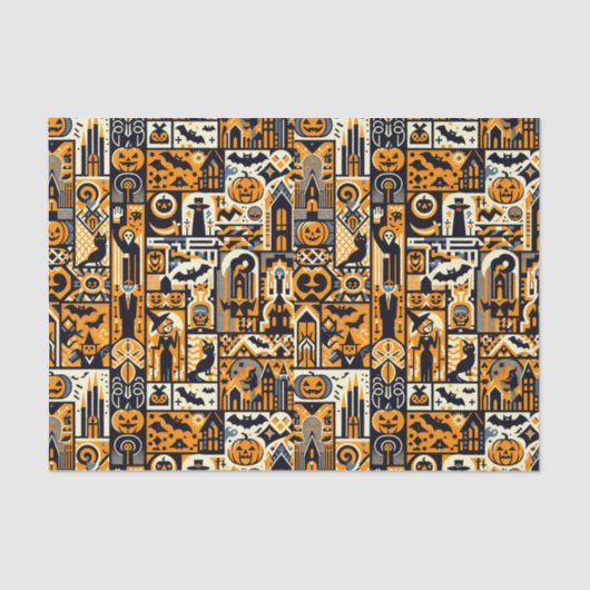 Halloween Characters Tissuepapier (Voorkant)
