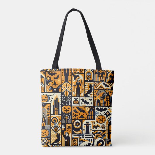 Halloween Characters Tote Bag (Achterkant)