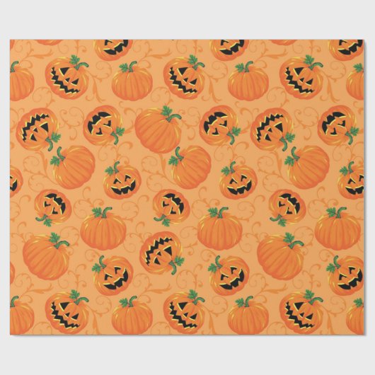Halloween Charming Pumpkin Party Cadeaupapier (Vlak)