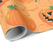 Halloween Charming Pumpkin Party Cadeaupapier (Rol Hoek)
