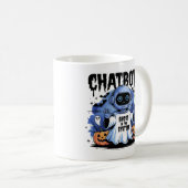 🤖Halloween Chatbot AI Funny Ghost In Machine 👻🎃 Koffiemok (Voorkant rechts)