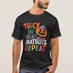 🤖Halloween Chatbot AI Funny Trick or treat 👻🎃 T-shirt