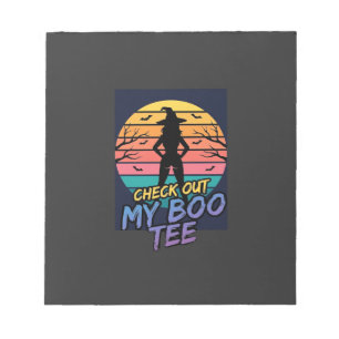 Halloween Check Out My Boo T-shirt ontwerp_1 Notitieblok