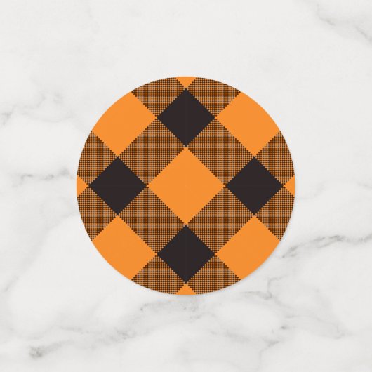 Halloween Check Patroon Confetti (Kleine voorkant)