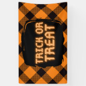 Halloween Check Patroon Spandoek (Verticaal)
