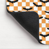 Halloween Checkerboard Spooky Bats Modern Teen Muismat (Hoek)