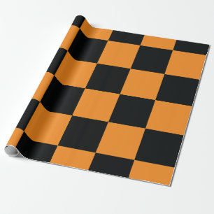 Halloween Checkers patroon Cadeaupapier