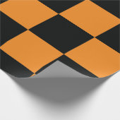 Halloween Checkers patroon Cadeaupapier (Hoek)