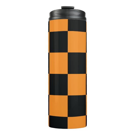 Halloween Checkers patroon Thermosbeker (Voorkant)