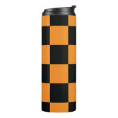 Halloween Checkers patroon Thermosbeker (Gedraaid links)