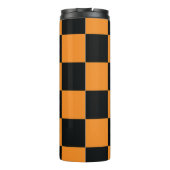 Halloween Checkers patroon Thermosbeker (Achterkant)