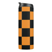 Halloween Checkers patroon Thermosbeker (Geroteerd rechts)