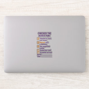 Halloween checklist ingecheckte vakjes Spooky To-D Sticker