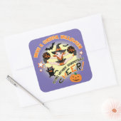 Halloween Cheerleader, Cheer Vierkante Sticker (Envelop)