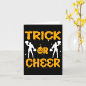 Halloween Cheerleading Grappig Kostuum Cheerleader Kaart (Gele Bloem)
