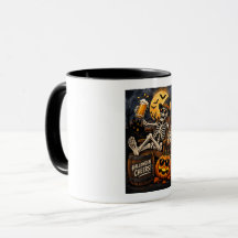Halloween Cheers! Mok, ontspannen skelet met bier