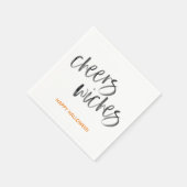 Halloween Cheers Witches Waterverf Script Servet (Hoek)