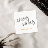 Halloween Cheers Witches Waterverf Script Servet