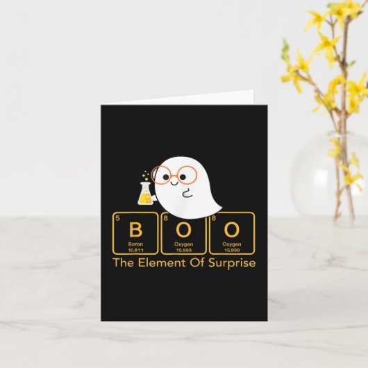 Halloween chemie boek het element van verrassing C Kaart (Gele Bloem)