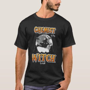 Halloween Chemist Witch Funny Schattigee Chemie Vr T-shirt