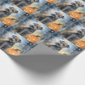 Halloween Chesapeake Bay Terrier met pompoenen Cadeaupapier (Hoek)
