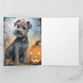 Halloween Chesapeake Bay Terrier met pompoenen Kaart (Binnen)
