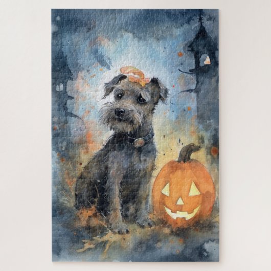 Halloween Chesapeake Bay Terrier met pompoenen Legpuzzel (Verticaal)