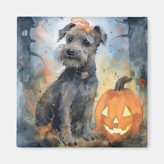 Halloween Chesapeake Bay Terrier met pompoenen Magneet (Voorkant)