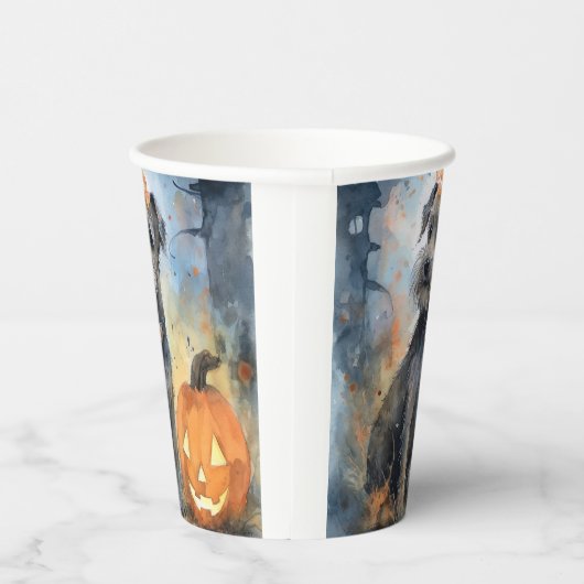 Halloween Chesapeake Bay Terrier met pompoenen Papieren Bekers (Rechts)